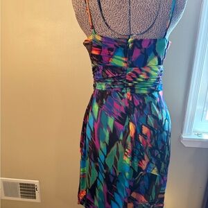 Bisou Bisou Blue and Purple Spaghetti Strap Sundress